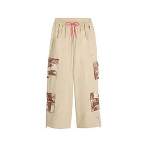 PUMA Womens Flau'jae Aop Cargo Pants Casual - Beige