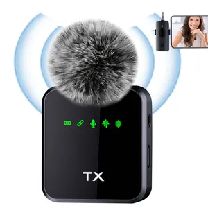 Wireless Lapel Lavalier Microphone for iOS/android/camera, Noise Reduction Rechargeable Battery, Ideal for Video Recording Podcasts Vlogs Live Streaming