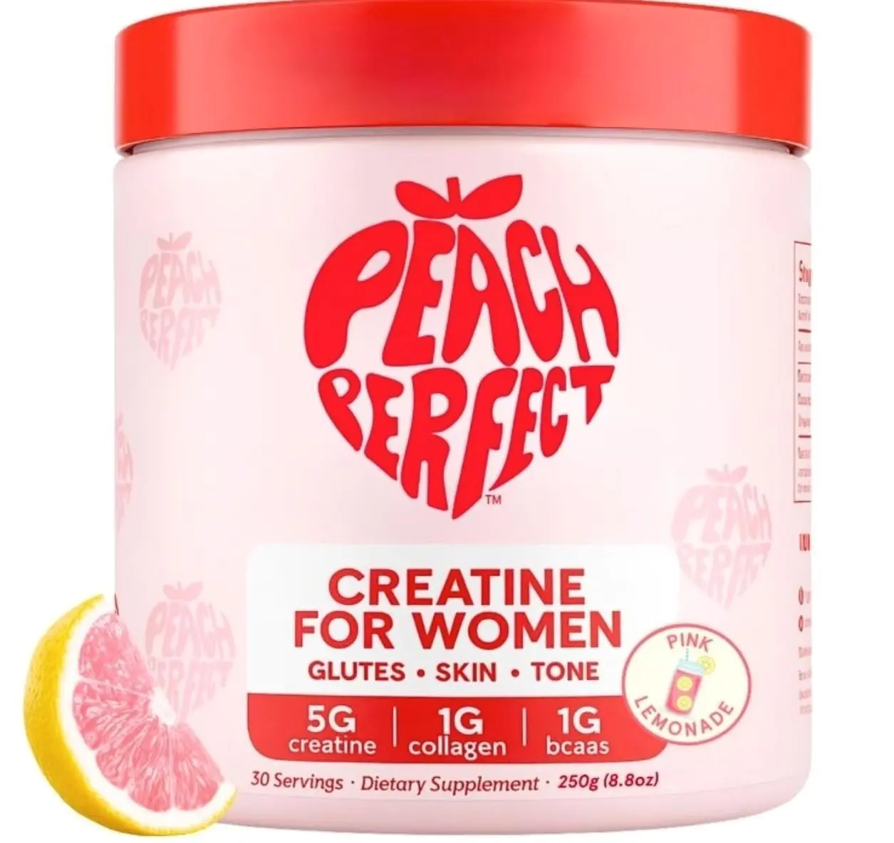 Creatine for Women – Micronized Creatine Monohydrate Powder with BCAA & Collagen for Glute Strength Support, Boosts Energy, Focus, Strength, and Endurance – Pink Lemonade, 30 Servings