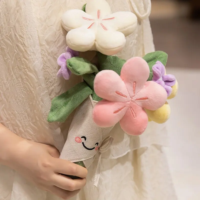 Cute Flower Plush Doll Stuffed Plant Plushie ，Decor Home Andbedroom Sweet Gifts for ，Cute Kawaii Soft Huggable Cuddly Gift for Valentines Day, Birthdays, Graduation, Wife, Girlfriend ，Mom for Boys and Girls Soft Adorable Stuffed