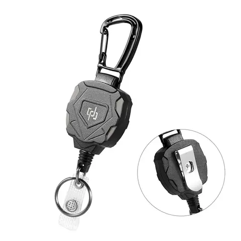 Retractable Carabiner Badge Holder, Mountaineering Buckle Badge Clip, Identity Card Rollable Buckle, Easy Pull Buckle Badge Holder for Office Outdoor Camping Hiking, Badge Reels, Tactical Id Holder, Id Holders For Badges, Retractable Badge Holders