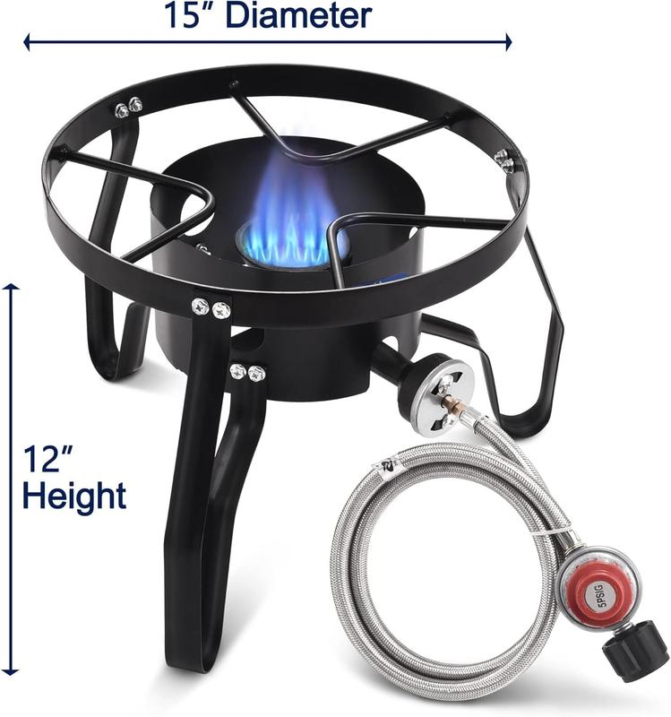 ARC 23" Heavy Duty Stainless Steel Concave Discada Disc Cooker Cazo and 55000BTU Propane Burner Camping Stove,Great Comal para Tacos Tortillas Maker,Outdoor Gas Stove Burner Cooker for Cooking