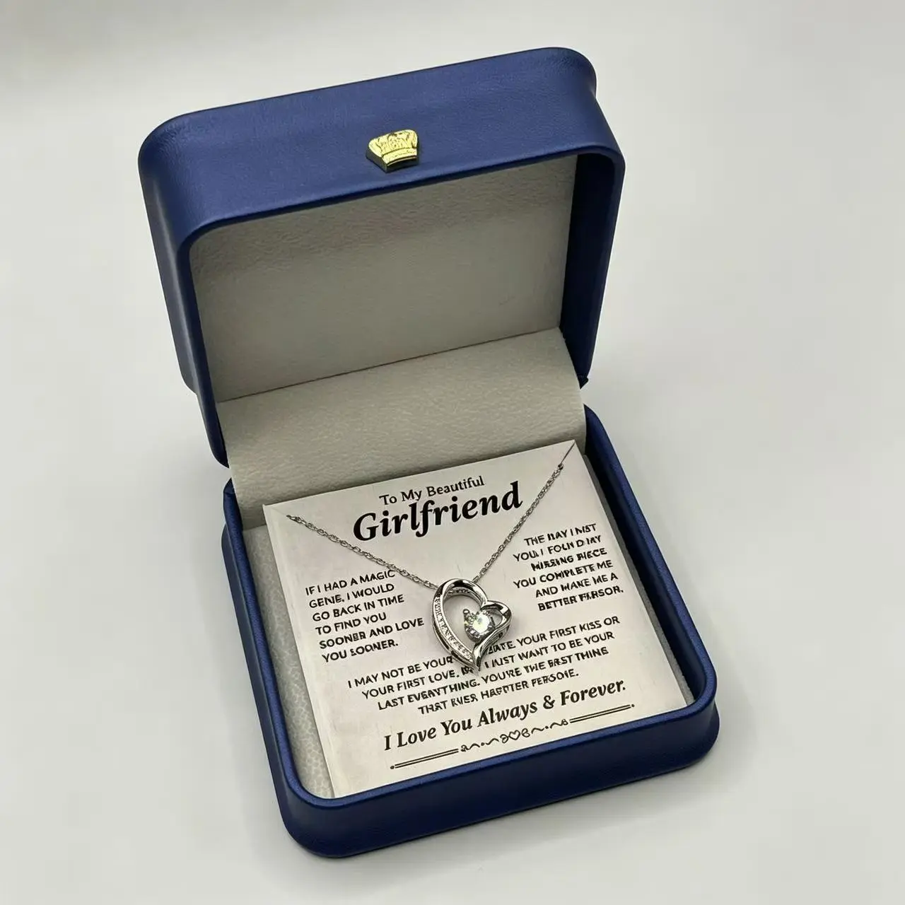 To My Girlfriend - Forever Love Necklace Necklace For Girlfriend, Promise Necklace For Her, Girlfriend Gift Ideas, Birthday Gift For Girlfriend, Gift For Girlfriend, Gift For My Girlfriend, Christmas Necklace For Girlfriend