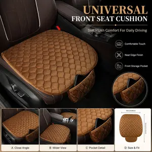 Plush Car Seat Cushion, Soft Warm Pad for Vehicles, Washable Portable Seat Cover, Cozy Interior Accessory, Universal Fit for Suv Sedan Truck, Pickup Seat Cushion