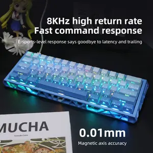 60% Layout Hot-Swappable Hollow Mechanical Keyboard, QMK/VIA Programmable, RGB Backlit Wired Gaming Keyboard, Compatible with Windows & Mac   budget friendly keyboard