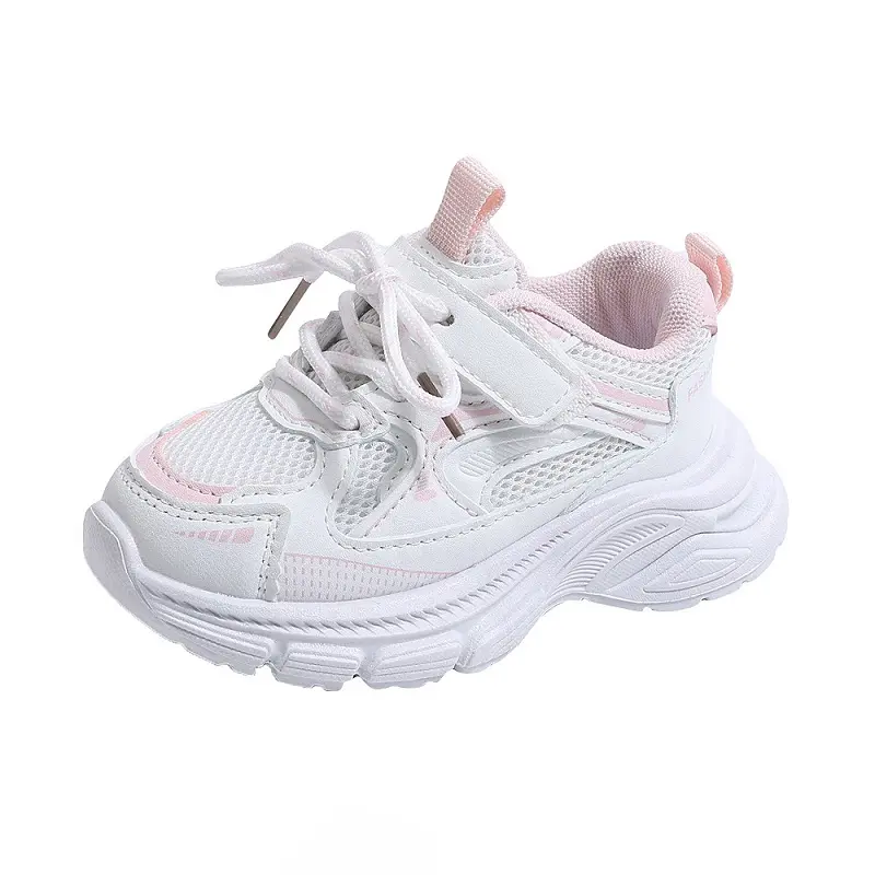 2026 Spring Girls' Breathable Low Top Sneaker Trainers - 3-Color Casual, Velcro-Closure, Non-Slip Soft Bottom, Child-Sized Trainers with Grip for Play