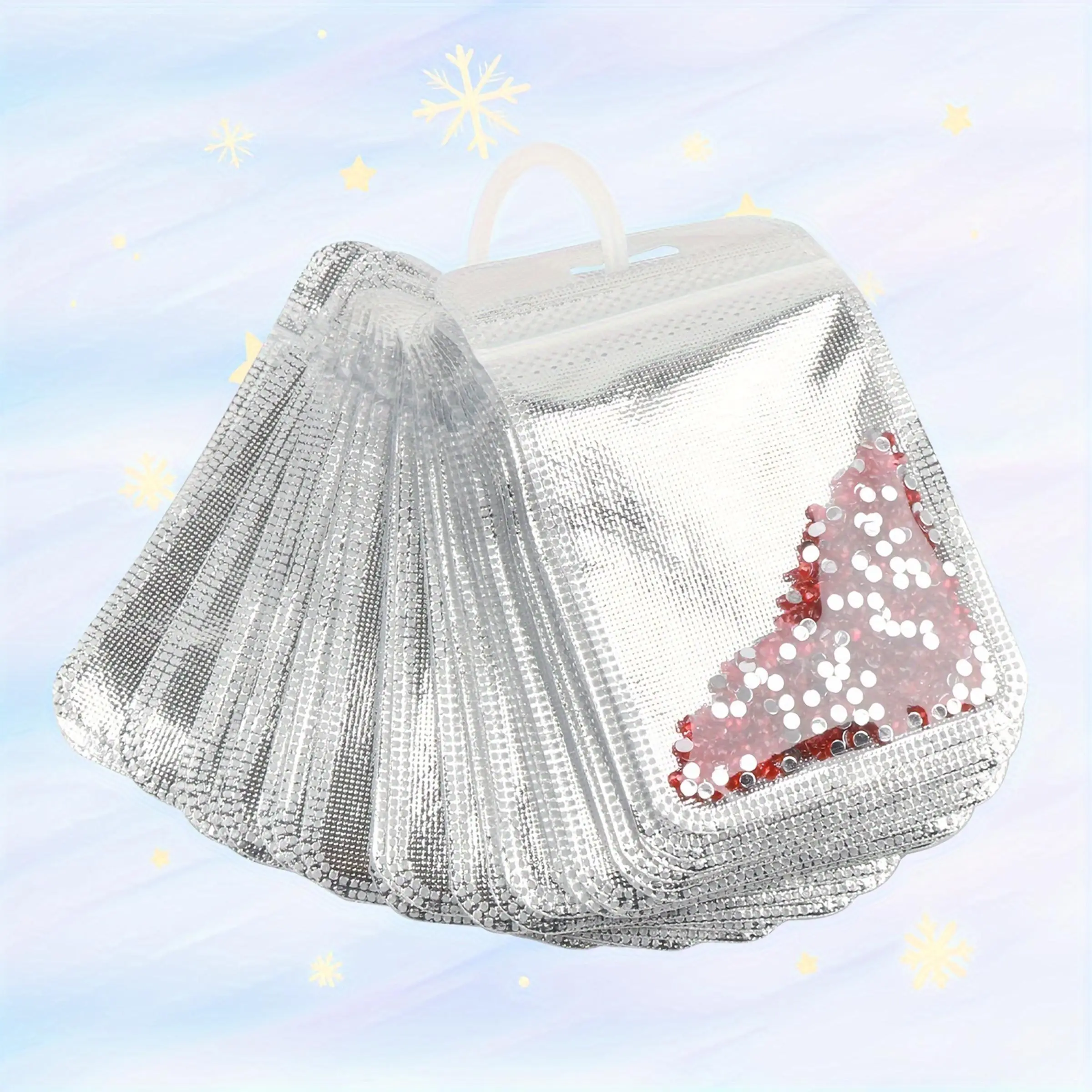 DIY Diamond Art Painting Beads Storage Bag, 50pcs/set Plastic Transparent Ziplock Bag, Drills Glued Stone Storage Sealing Bag, Craft Supplies