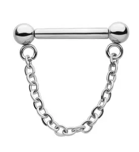 Dangle Chain Threadless Septum Bar