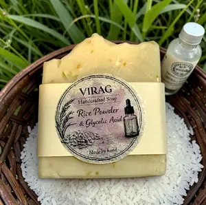 Rice Powder and Glycolic Acid Handcrafted Soap