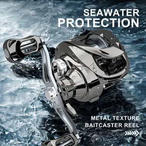 MATEL Master-Upgraded Baitcaster Reel, with a gear ratio of 6.2:1, 5+1 ball bearings, click bait, and a 12Lb fishing reel.