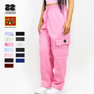 FBCOUNTY Men's Heavyweight Cargo Sweatpants FB COUNTY 6 Pockets Fleece Pants Casual Sweatpant Hip Hop Stylish Big and Tall (S to 3XL)