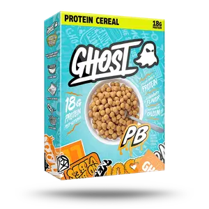GHOST Protein Cereal, Marshmallows or Peanut Butter Flavor - Contains Lucky Charms Marshmallows or Crunchy Peanut Butter Cereal Puffs - 17G–18G Protein, Good Source of Calcium - Breakfast Cereal & Snack