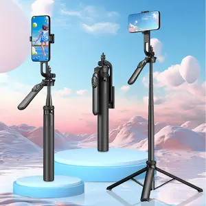 71'' Selfie Tripod Stand | Extendable Reinforced Aluminum Alloy Phone Stand with Wireless Remote | Portable Tripod Compatible with iPhone 16/15/14/13