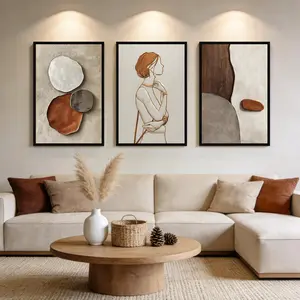 Large Wall Art For Living Room,3 Piece Framed Wall Art for Wall Decorations Living Room Minimalist Wall Art Canvas Prints Paintings Artwork for Walls,Hallway,Office Wall Decor 24x36 Inch