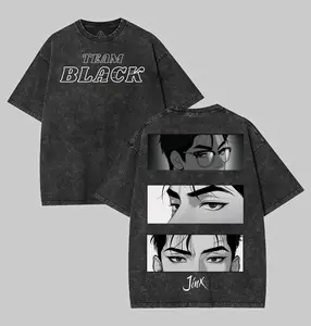 Jinx Manhwa Vintage Washed Graphic Tee Unisex Heavyweight Soft Cotton T-Shirt, BL Korean Steetwear Tshirt, BL Clothing Boys love Anime Manhwa