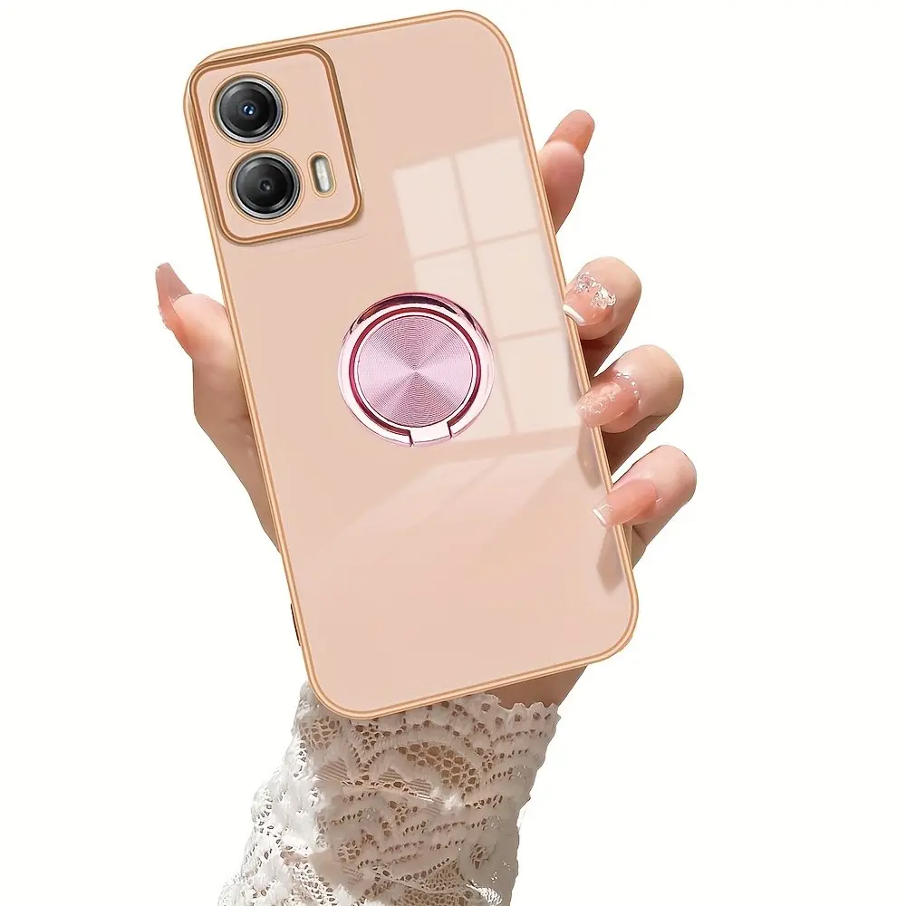 Luxury Phone Case Cover, Anti-Drop Durable Protective, Car Magnetic Stand Integrated, Rotatable Stand, for Moto G Stylus 5g, Moto G 5g, Moto G Power 5g