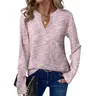 Dokotoo Womens V Neck Long Sleeve Waffle Knit Tops Dressy Casual Sweater Fall Fashion 2026 Hoodie