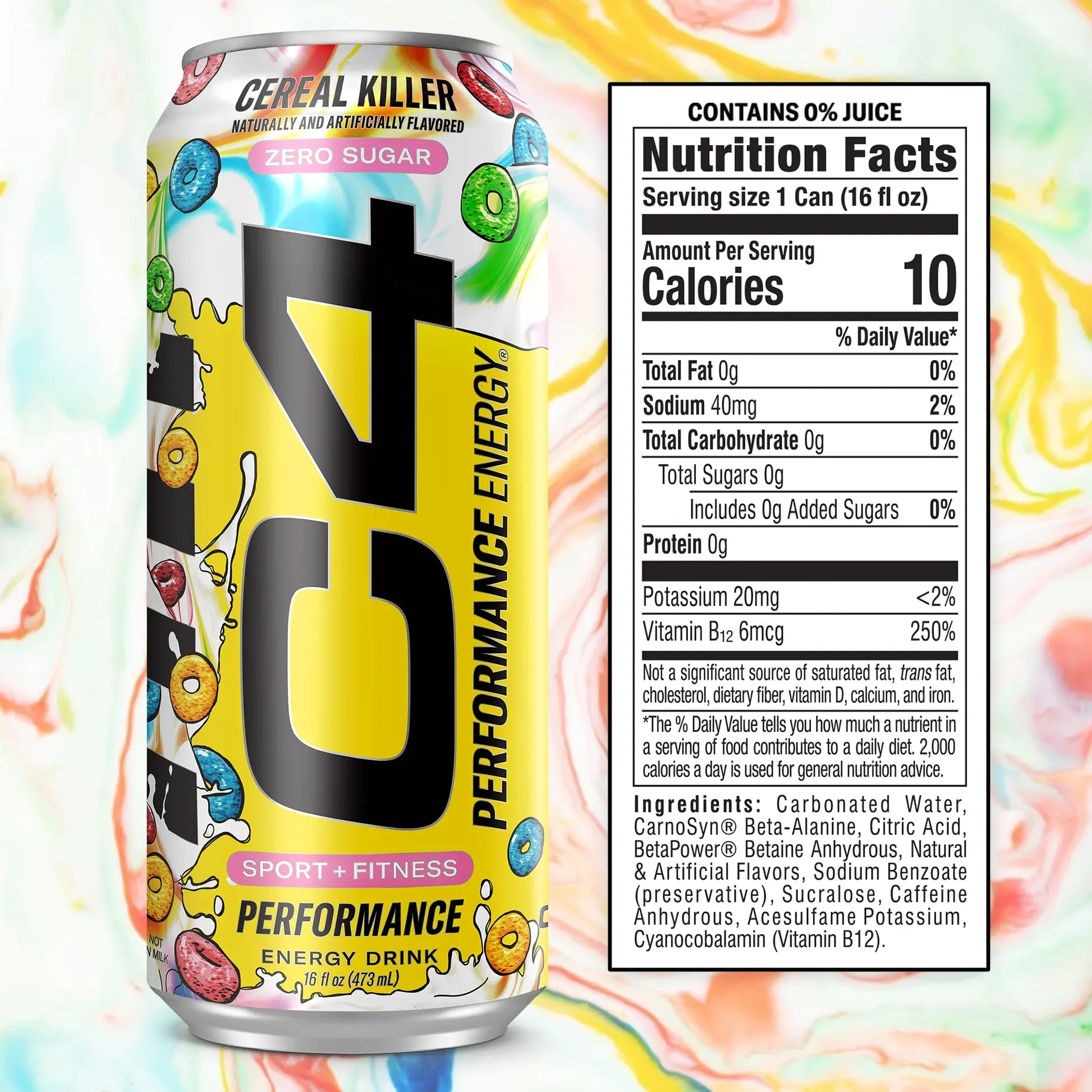 does c4 have l carnitine C4 Energy® Cereal Killer – Zero Sugar Performance Energy Drink (200mg  Caffeine)