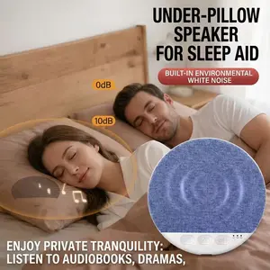 Pillow Bluetooth Speaker for Sleeping, Deep Sleeping with White Noise, It won't disturb your partner and has a timer function to shut it off, Ultra-Thin Pillow Bluetooth Speaker | Sleep Better Without Earbuds, Compatible with Android & iOS
