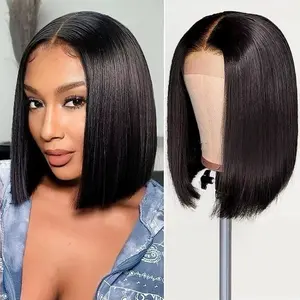 10 inches  Vietnamese bone straight   Wig with 5*5 HD lace .