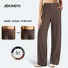 JEKAOYI Womens High Waist Straight Leg Casual Work Pants Stretch Trousers with Pockets and Belt Loops
