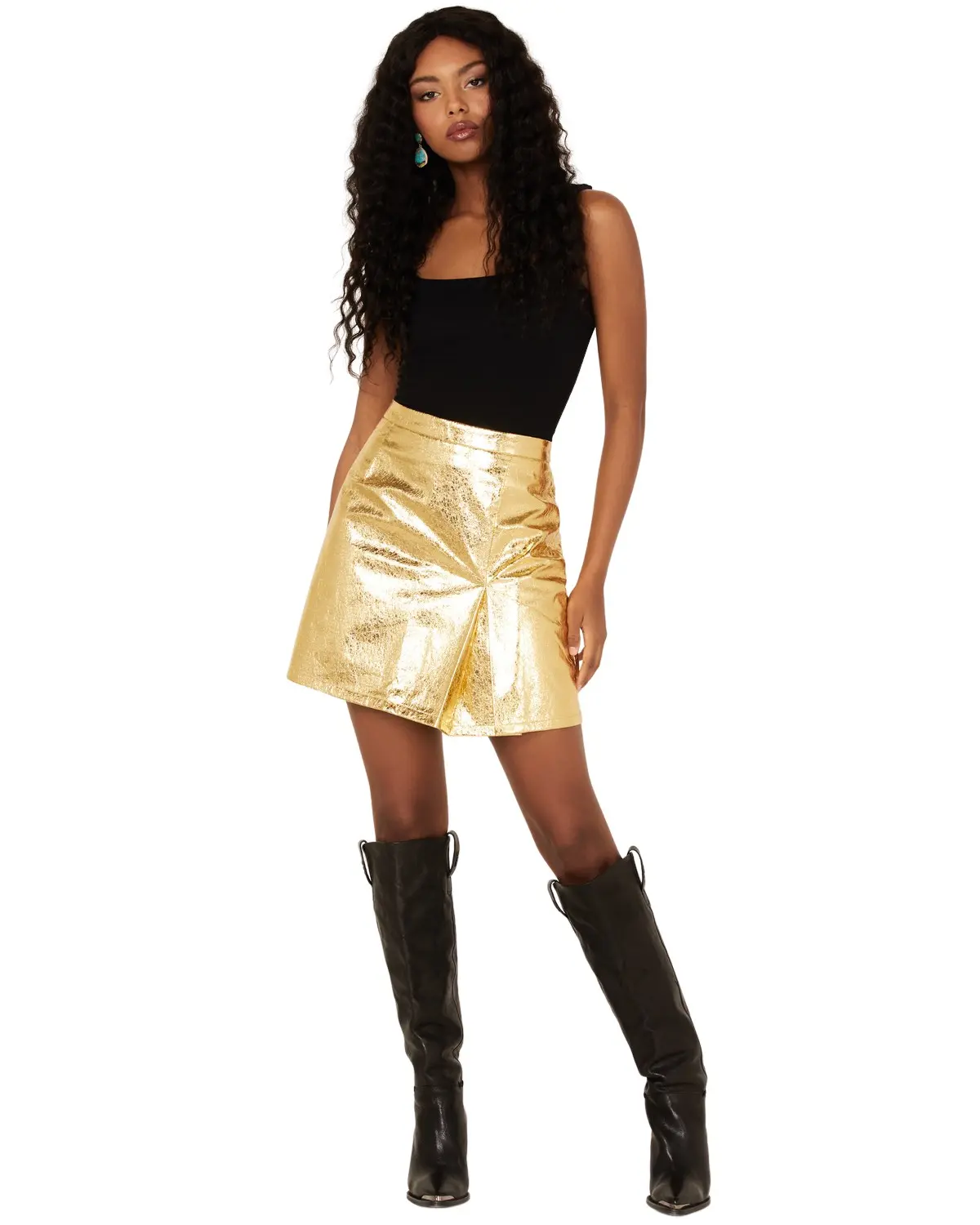 Molly Bracken Women's Women'S Metallic Mini Skirt - Tlf116anh22