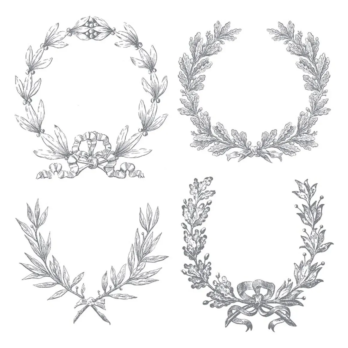 Laurels Adhesive Clear Stamp