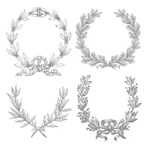 Laurels Adhesive Clear Stamp