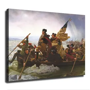 George Washington Crossing Delaware River Poster Canvas Painting Wall Art Decor Photo Room Decoration Ornaments Artistic Print