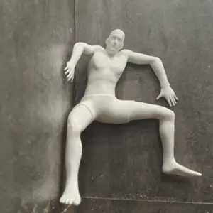 Wall Decor Statue, 3D Sculpture, Lightweight Install, Traceless Hanging, Diverse Poses, Handcrafted Vintage Finish, Resin & Metallic Accents, Decorative Figurines