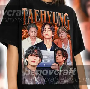 2026 Hot Taehyung Retro 90s Bootleg T-shirt KPOP V Shirt, Kpop Fan Shirt, Kpop Fan Gift 90S Style, Music Tour Gift Unisex, Gift For Women And Man