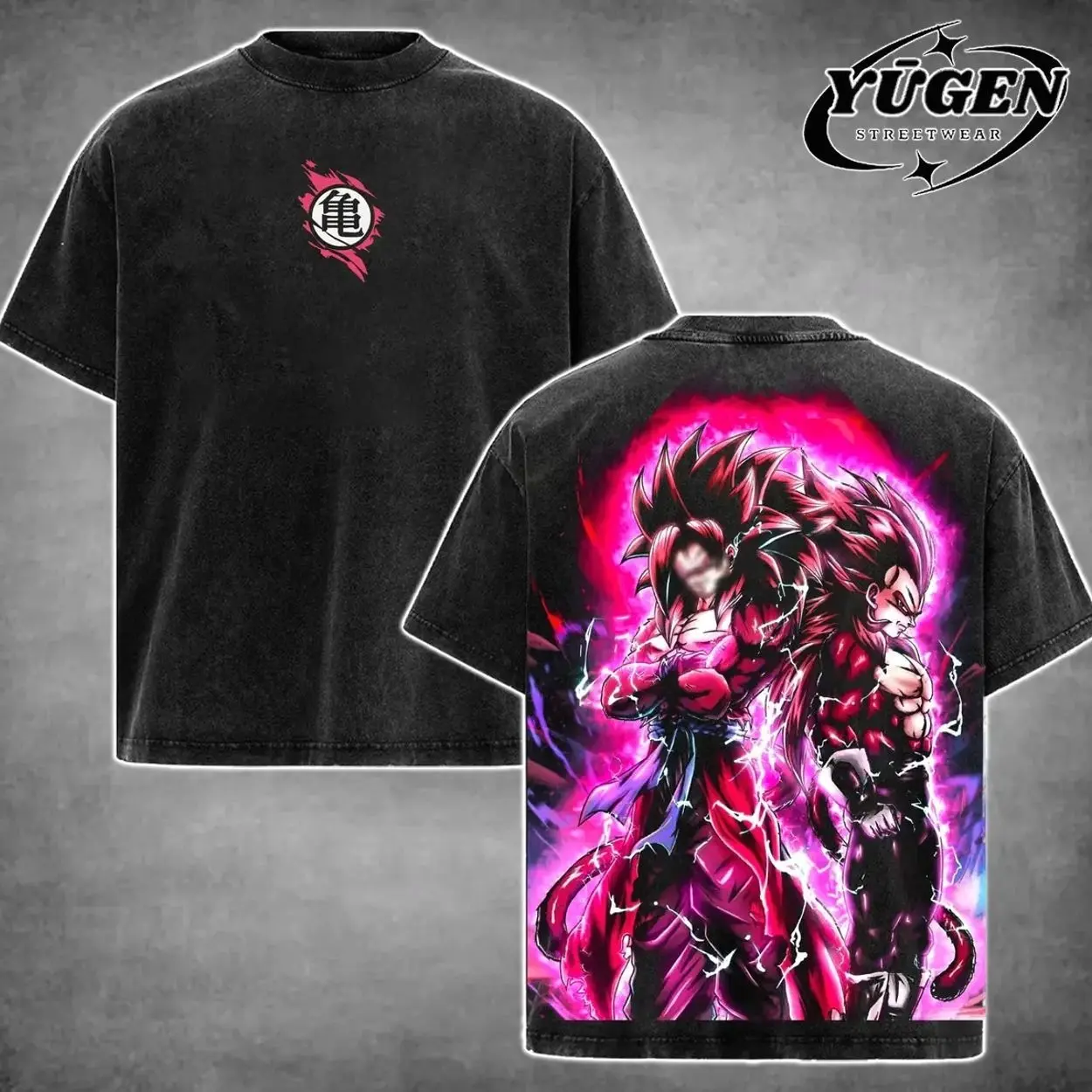 G0ku vs G0geta DBZ Retro Acid Washed Oversized Hoodie & T-Shirt, Heavyweight Cotton Unisex Anime Manga Tee, Anime Merch, Menswear Streetwear, Gift For Anime Fan. PRT