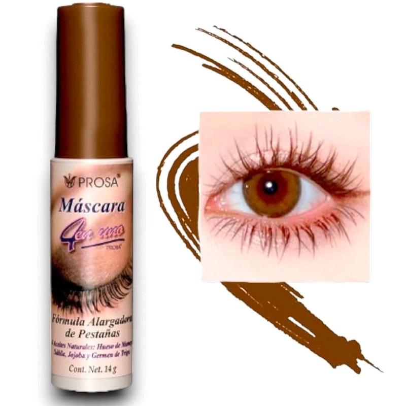 TRIO Bundle Collection BROWN (CAFE) Prosa - 4 en 1 Classic Mascara Brown, Mascara ProfessionalSilicone Brown,  and Eyeliner Brown,the bundle Mascara and eyeliner Makeup Set