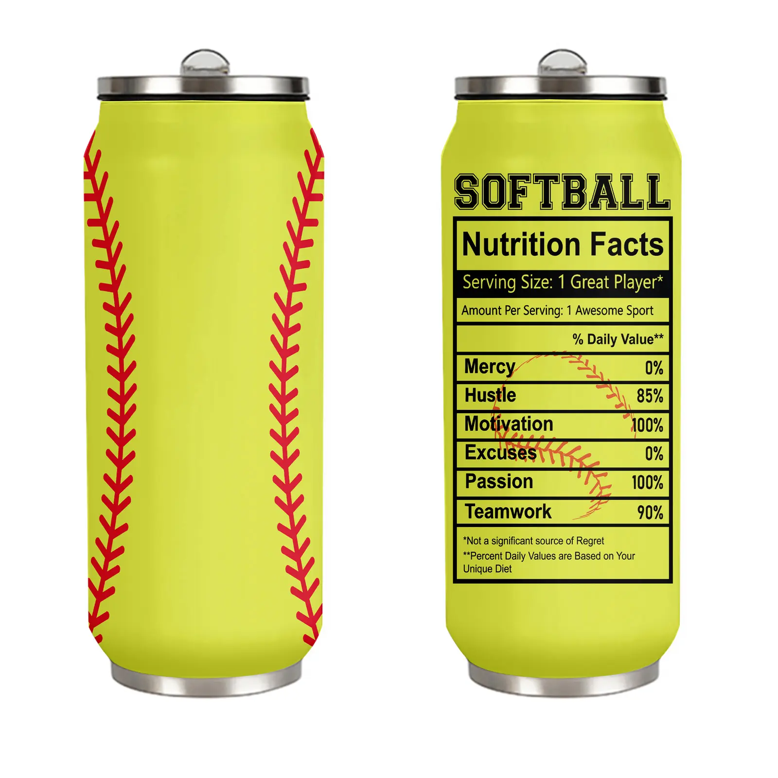 Softball Tumbler 17oz with Leakproof Straw Lid - Insulated Player Cup, Mother's Day Gift for Softball Moms