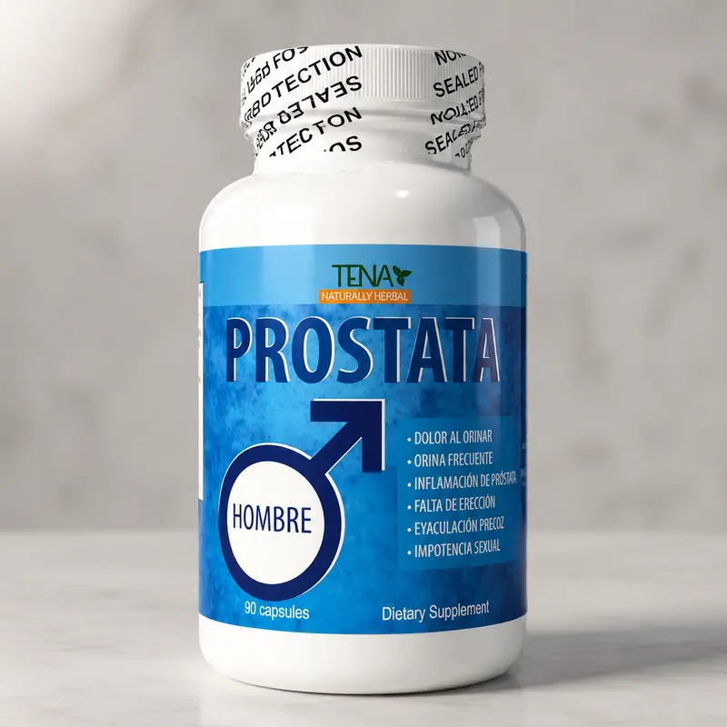 Prostate Health Dietary Capsules - Natural Edible Healthcare Supplements, Gluten-Free, Prop 65 Safe, with Organic Saw Palmetto, Zinc Minerals, Pumpkin Seeds Extract, Herbs, No Harmful Additives