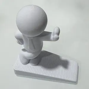 Funny Standing Kung Fu Figure Door Stopper, Door Draft Stopper, Wall Floor Protector, Easy Install, Pet Friendly, Indoor Outdoor Use, Lightweight & Stable, Cute Design