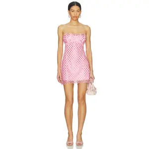 For Love & Lemons Dazzle Me Slip in Pink