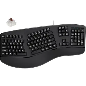 EasyTouch 150  Wired Mechanical Keyboard with Cherry MX Brown Switches, Integrated Palm Rest, Dedicated Copilot AI Hotkey, Full-Sized Layout with Numeric Pad for Comfortable Typing