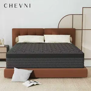 CHEVNI 12-14 Inch Black Mattress Hybrid Spring Twin Full Queen King Size Bed In A Box Medium Firm Comfort Body Support​ Mattresses Cool Black