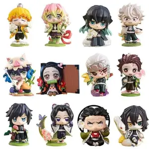 Demon Slayer Birth Flower Series Blind Box Tanjiro Nezuko Zenitsu Action Figures, Desk Decorations Gift, Anime Collectibles, Collectible for Fans