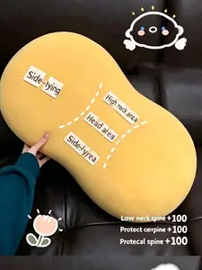 Ergonomic memory foam pillow featuring a unique peanut design, specifically designed for side sleepers and stomach sleepers, perfectly conforms to the neck’s curve and provides strong support. Relieves neck spine pressure and improves sleep quality.