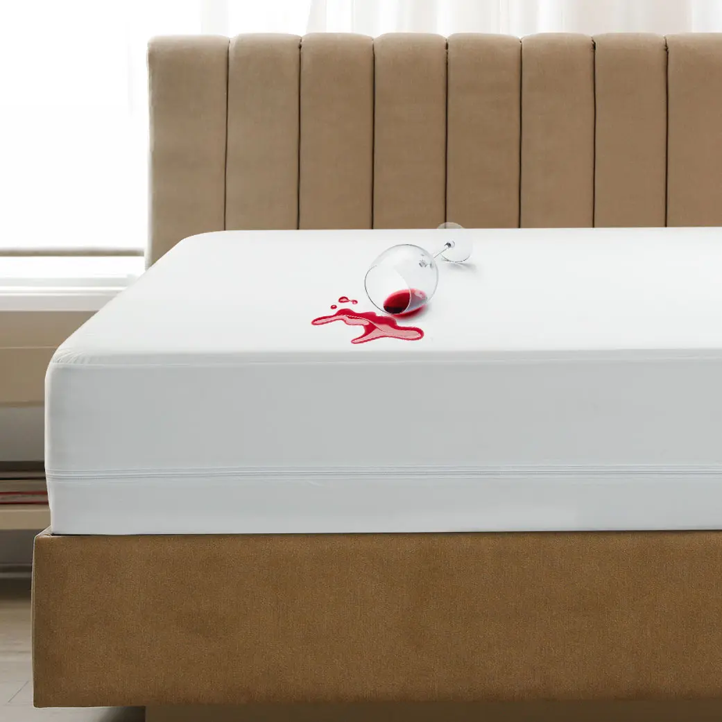 Hannah Bedding Waterproof Zippered Mattress Encasement – Hypoallergenic, Noiseless Six‑Sided Mattress Protector – Bed Bug‑Proof, Breathable and Machine‑Washable Polyester Cover