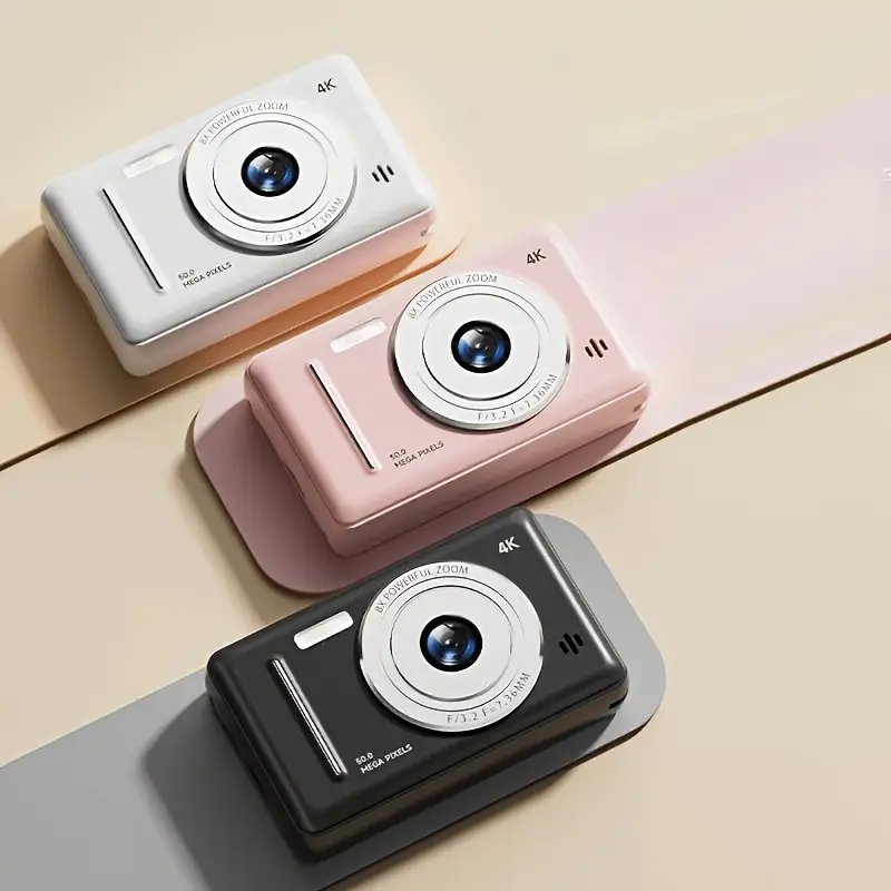New High-Resolution CCD Dual-Camera Compact Auto-Focus Point & Shoot Digital Camera - 1pc, Multiple Colors, Optional 32GB Memory Card, Vlog Mode, for Selfies, Handycam, Point And Shoot Camera