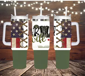 Army wife 40oz tumbler