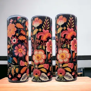 Mexican Embroidery Design Tumbler