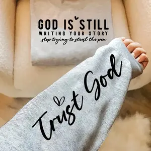 Faith Inspired Long Sleeve Sweatshirt for Women - God Is Still Writing Your Story - Christian Apparel - Womenswear, Pullover