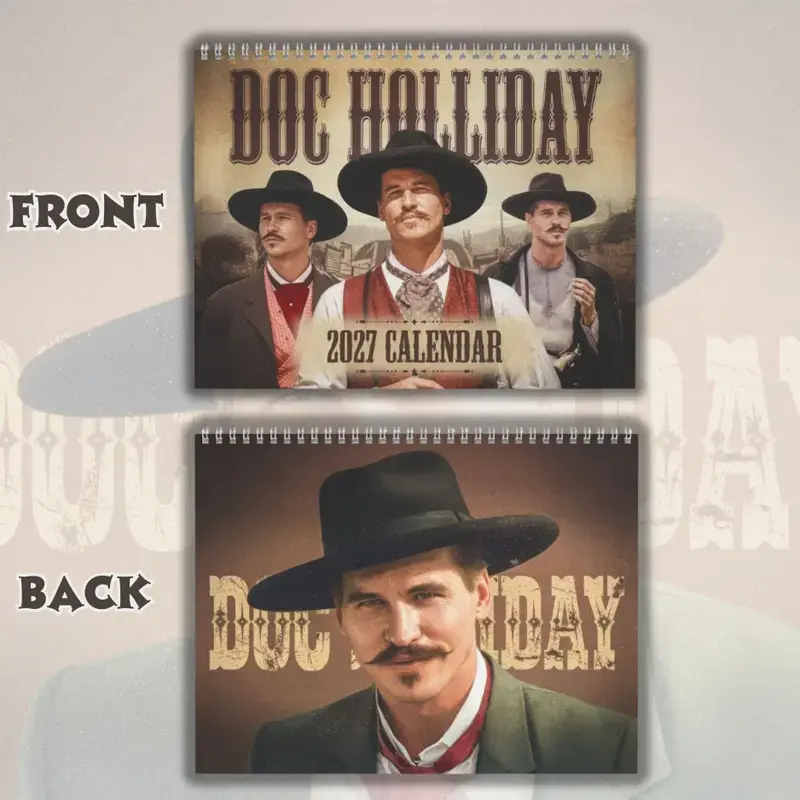 Best Line Of Doc Holliday 2027 Wall Calendar, Tombstone Movie Calendar And Planner, Western Cowboy Wall Decor, Classic Film Gift, Christmas Gift
