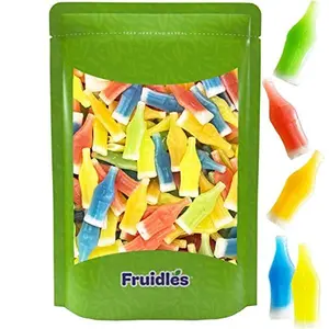 Fruidles Original Wax Bottles Candy Drinks, Half Pound Filled Mini Drinks, Party Favorite Treats (Half Pound)