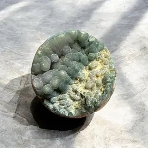 Grape Agate Crystal Orb, 40mm Natural Botryoidal Spiritual Stone for Meditation, Stress Relief, and Inner Peace, Spiritual Crystal