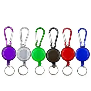 Random 6 pieces Fishing equipment locking buckle tool, plastic pull buckle, easy-pull buckle, fishing gear, outdoor supplies, colorful retractable buckle, anti-loss